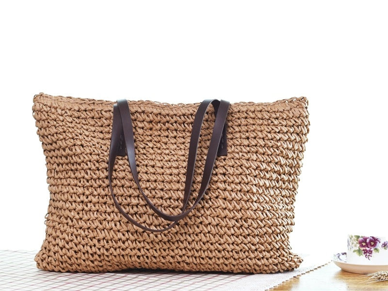 New Seaside Holiday Woven Bag Portable