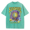 Sunshine Humor Sun Moon Flower Butterfly Casual T-shirt