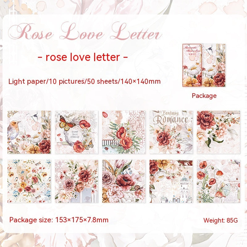 Romantic Flower Sea Series Flower Theme Journal Decoration