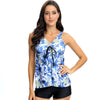 Women's Digital Printing Multicolor Bra Drawstring Design