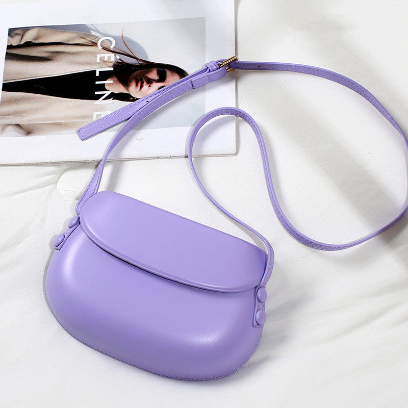 Candy Color Cute Shell Bag Ins Fashion Saddle Bags Women Shoulder Messenger Bag