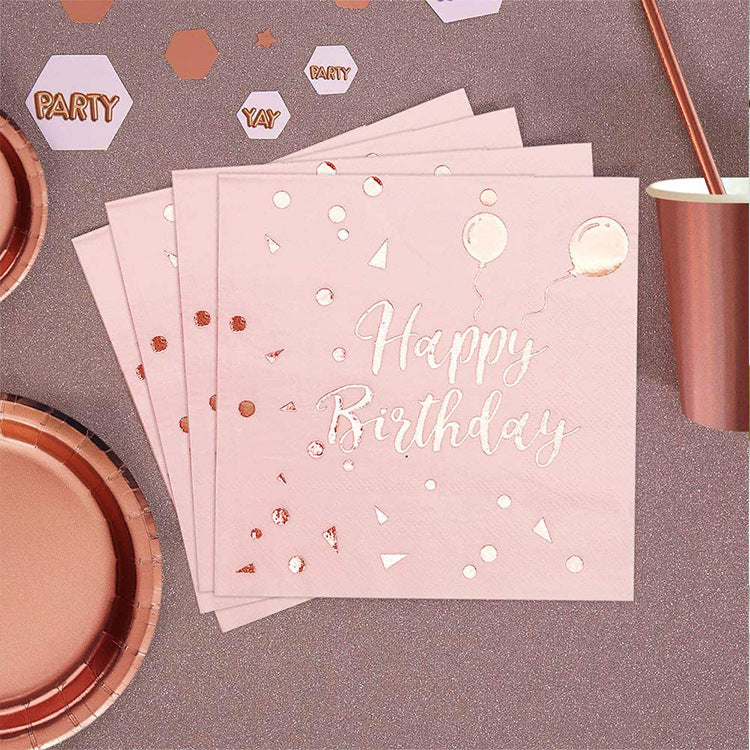 Disposable Balloon Bronzing Tissue Paper Napkin 33x33 Tissue Paper
