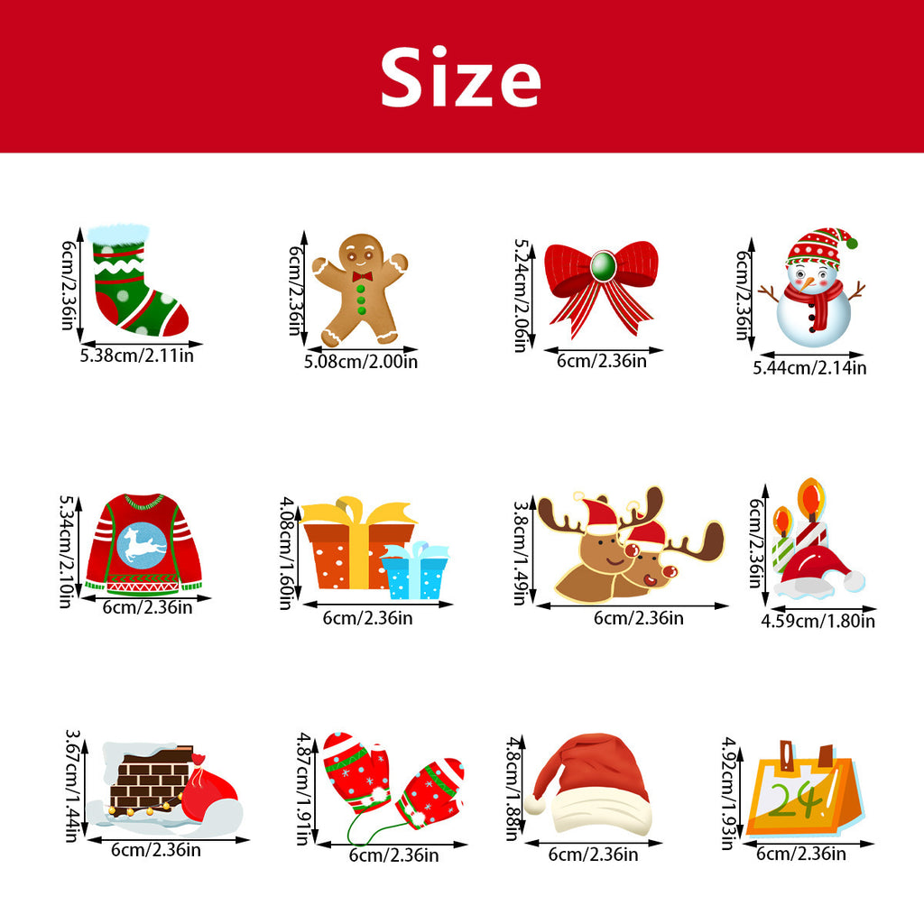 Cross-border Christmas 12PCs Decoration Cake Paper Cups Plug-in