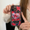 Black And Red Creative Flower Stand Phone Case