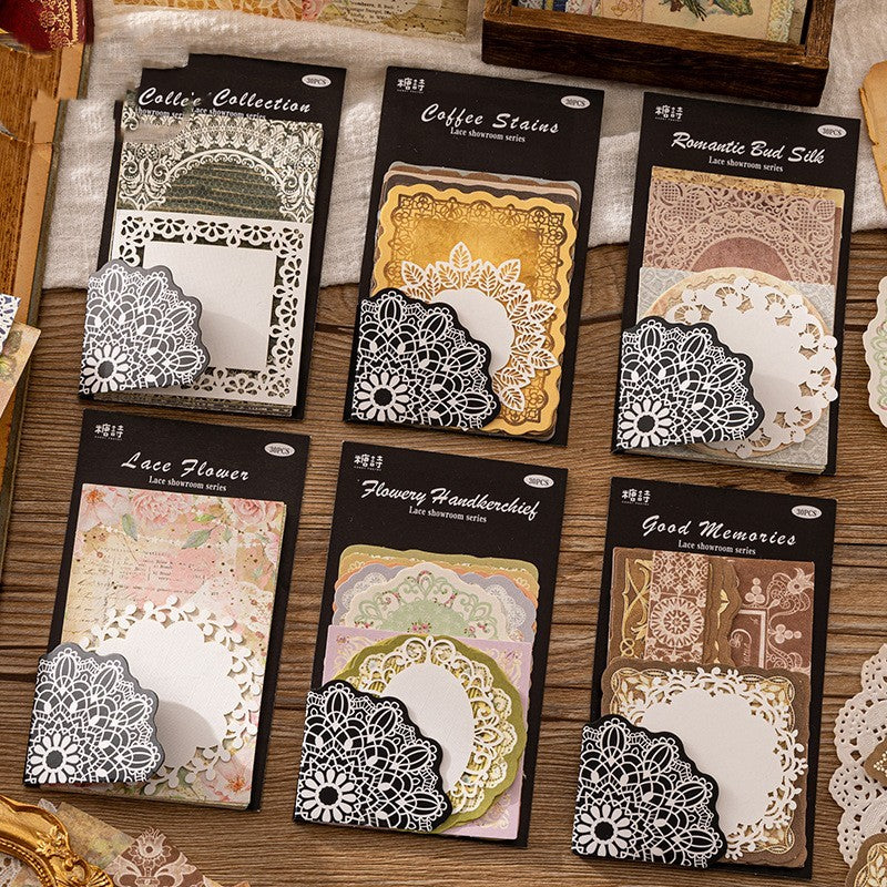 Retro Artistic Romantic Hollow Lace Journal Decoration Collage