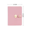Fashion Creative Heart-shaped Sheepskin Lock Journal