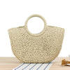 Straw bow crossbody woven bag