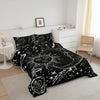 2/3Pcs Sun And Moon Bedding Set, Bohemian Style Comforter Set For Men Women, Galaxy Comforter Cosmic Celestial Quilt Set 1 Comforter With 1/2 Pillowcase, Room Dormitory Decor, All Season Lightweight Soft Warm, Christmas Gifts Decoration Ornaments