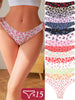 15 Piece Women's Brazil Panties Women's Printed Lingerie Seamless Panties Low Waist Thong