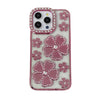 Fashion Plum Blossom Spot Drill Diamond Flower Plating TPU Phone Case