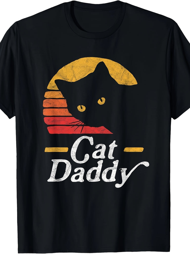 Cat Daddy Vintage Eighties Style Cat Vintage Distress T-Shirt