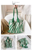Tote New Large Capacity Single Shoulder Zebra Pattern Knitted Bag Women