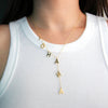 Lariat Y Name Necklace Lariat Name Necklace Dainty Name Necklace Bubble Letters Necklace For Women