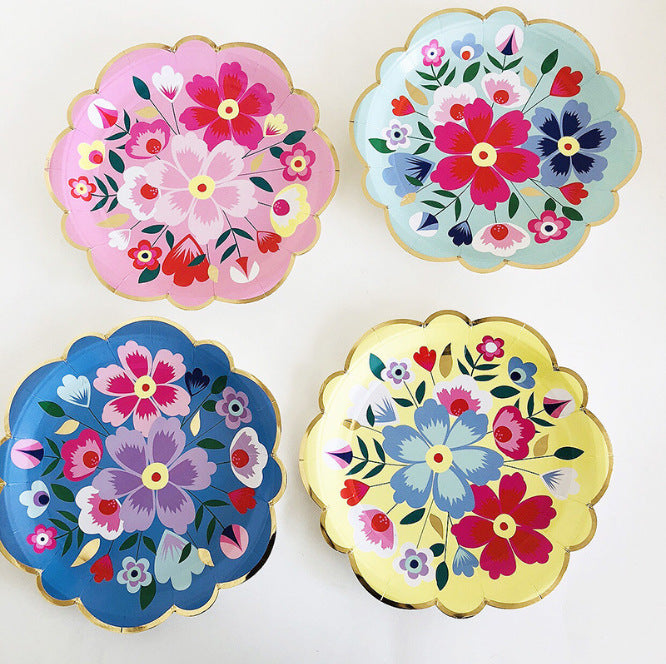 Chinese Style National Style Series Shaped Flowers High-end Party Paper Pallet