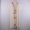 Hook Flower Stitching Irregular Slit Sun Protection Beach V-neck Dress
