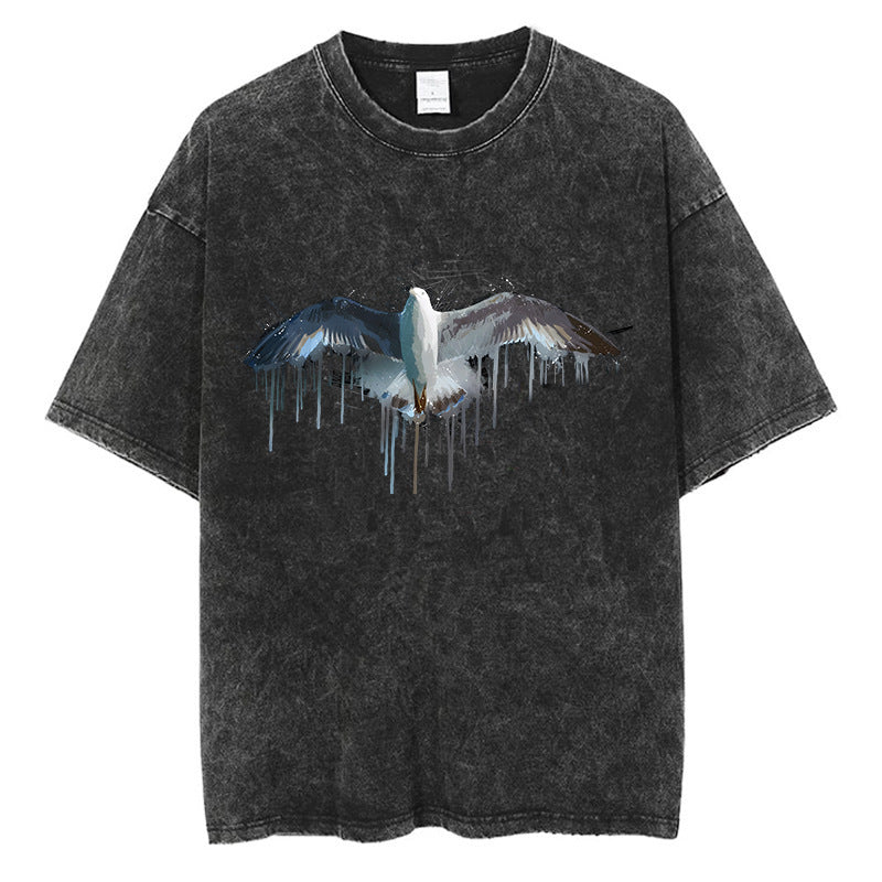 Scribble Line Creative Graffiti Graphic Cotton Short T-shirt