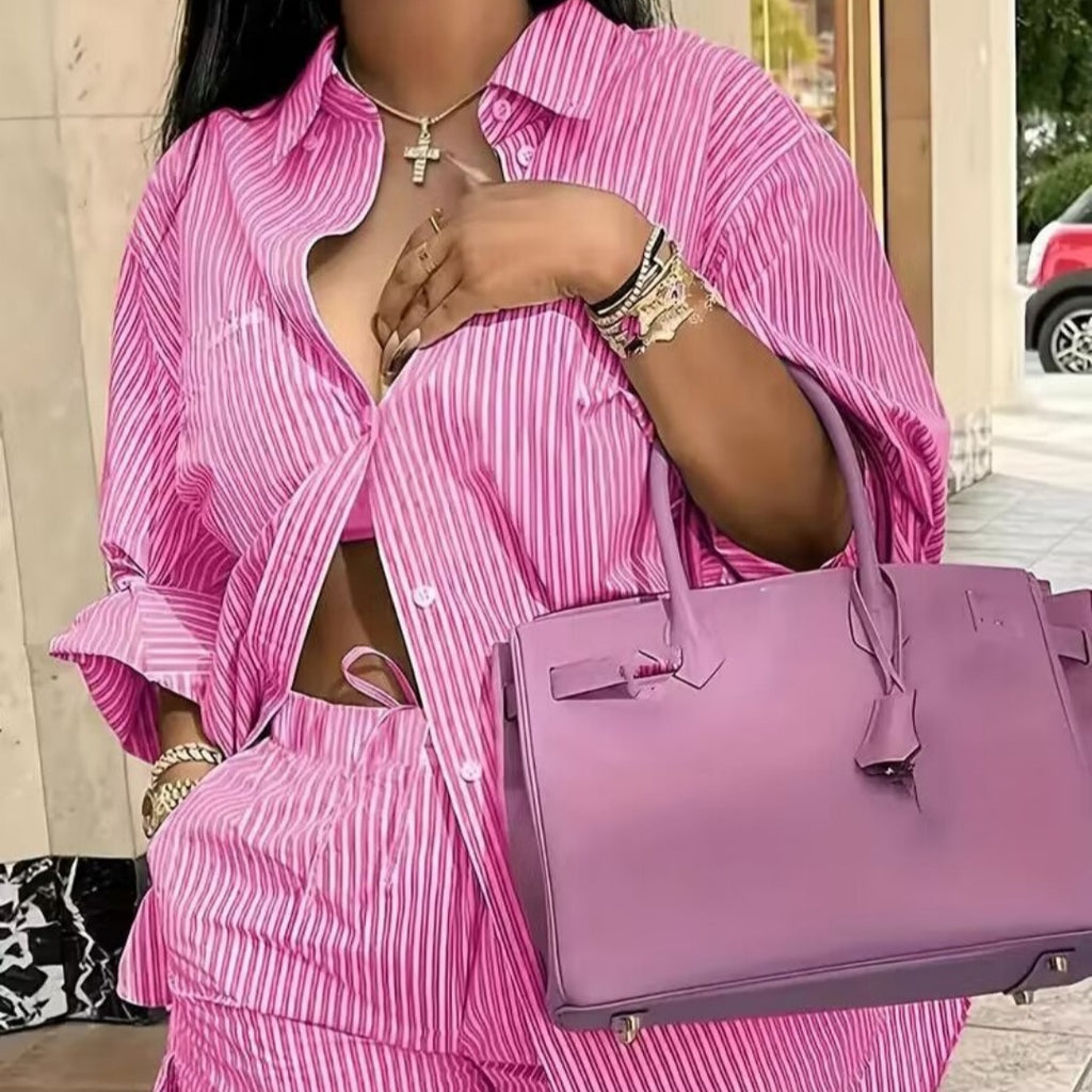 Women's Lace Up Printed Shorts Suit