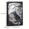 3D Relief Notebook Journal Writing Embossed Notebook Journal Handmade Daily Notepad Antique Travel Diary Gifts For Women Men Dnd Notebook With Blank Paper A5(7.3" X 5.1" (Black-crow)