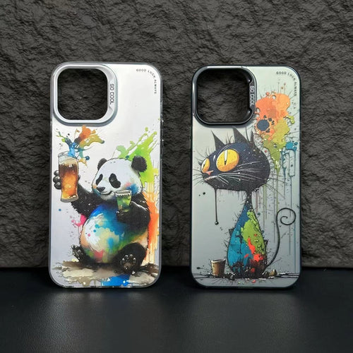 Personalized Oil Painting Panda Pig Suitable For 1413 Drop-resistant Phone Case
