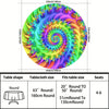 Colorful Vortex Circular Tablecloth - 63" Waterproof Polyester, Vibrant Design for Dining, Picnics, BBQs & More - Easy Care, Perfect for Indoor/Outdoor Use