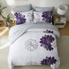 7Pcs Lightweight Boho Comforter Set - Stain-Resistant, Soft 100% Microfiber Cover, 100% Polyester Fiber Filling, Woven For Durability - Full/Queen/King Size Bed In A Bag For All Seasons, Floral Pattern Printed Bedding