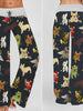 Women's Festive Christmas French Bulldog Print Joggers - Comfy Wide Leg Pants with Drawstring, Perfect for Casual Daily Wear