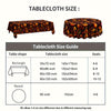 Thanksgiving Delight: Autumn Harvest Round Tablecloth - Stain & Waterproof with Pumpkin and Leaves Design, Perfect for Holiday Dining