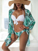 Women's Three-piece Bikini Mesh Split Swimsuit