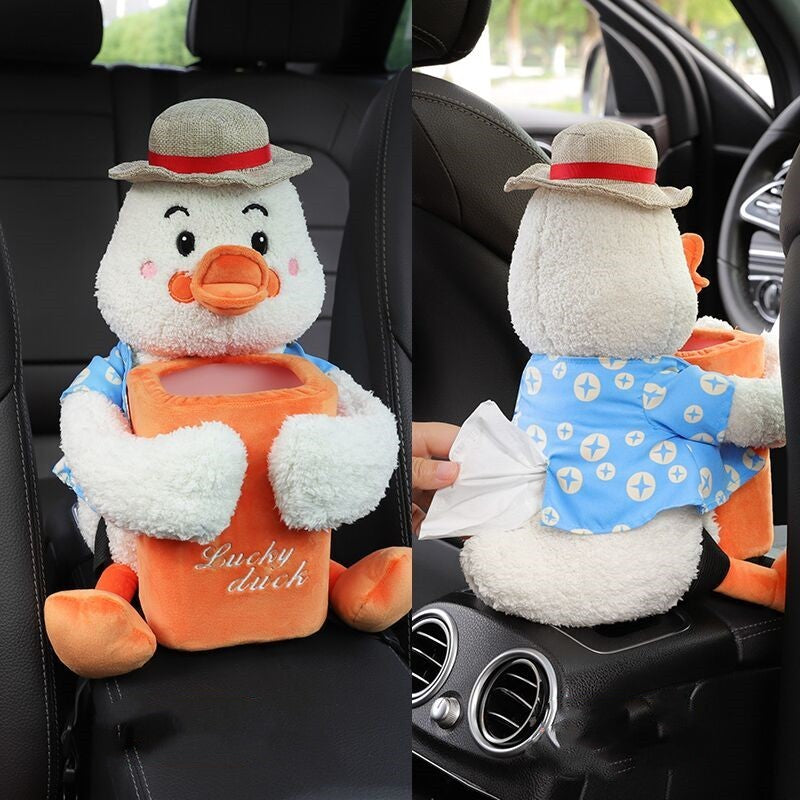 Creative Car Tissue Box Trash Can Two-in-one Cute Armrest Box Pumping Paper Box