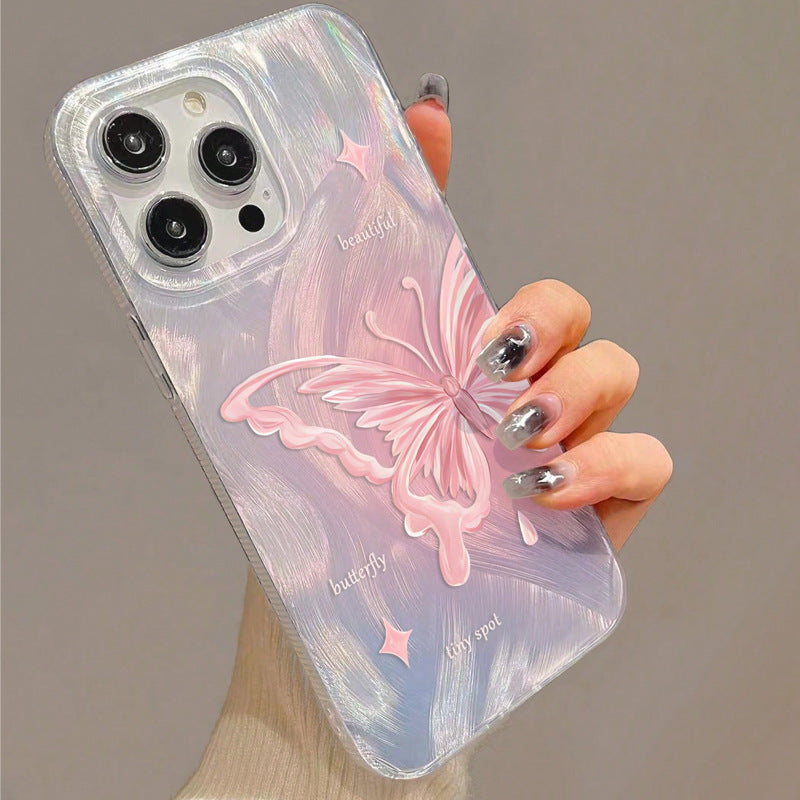 Feather Yarn Butterfly New Silicone Phone Case