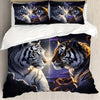 3pcs Modern Tiger Print Comforter Set - Digital Print Quilted Bedding with Zipper Closure, Machine Washable, Polyester, for All Seasons - Ideal for Hotel, Bedroom, Guest Room, and Dorm Decor (1 Comforter Set + 2 Pillowcases, No Duvet Insert Included)