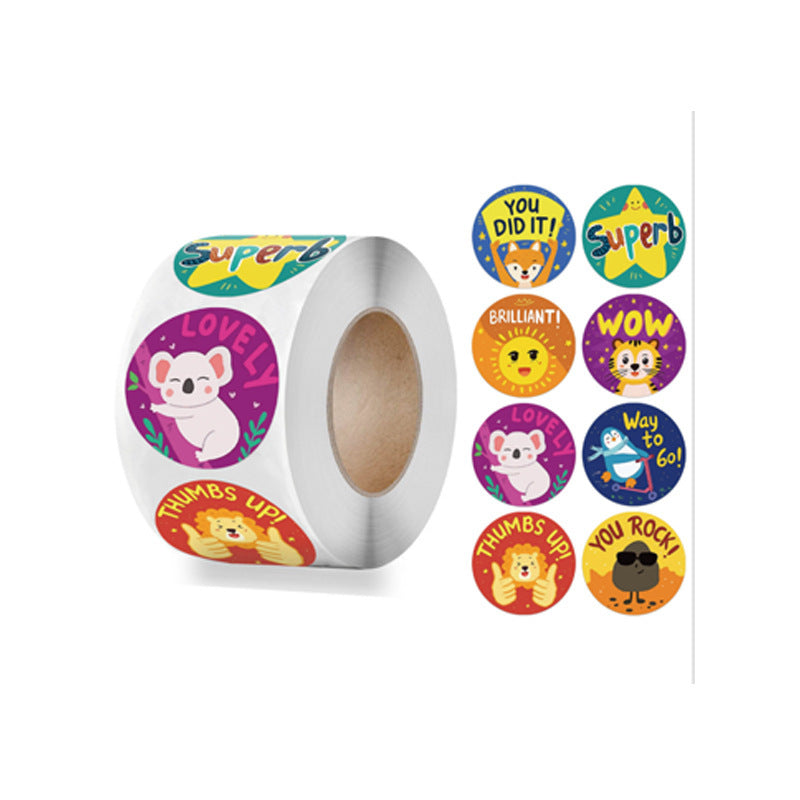 Cute Self-adhesive Roll Sticker Label