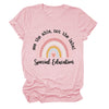 Rainbow Love Round Neck Short Sleeve T-Shirt