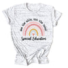 Rainbow Love Round Neck Short Sleeve T-Shirt
