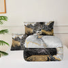 Marble Comforter Set, Black Golden Marble Quilt Set, Watercolor Marble Print Duvet, Cute Cat Quilt Set, Pet Cat Fluffy Bedding Set, Cat And Marble Pattern Bedding Set, Animals Comforter Set
