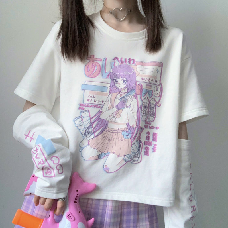 Women's Short-sleeved T-shirt With Two Sleeves