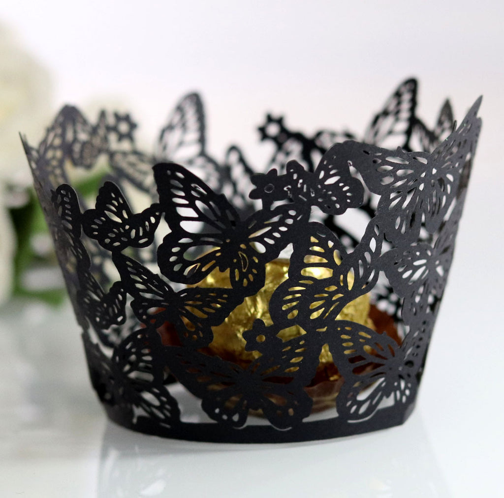 Direct Selling Wedding Baking Cake Paper Cups Hollow Surrounding Border Butterfly Cup Cake Zhejiang Factory In Stock Wholesale
