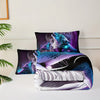 Wolf Comforter Set Wildlife Bedding Star System Comforter 3-Piece Set (1 Bed Comforter + 2 Pillow Cases), Comforter For All Seasons, Soft, Comfortable, Breathable Printed Bedding For Home Dorm Decoration