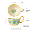 Handmade Large Capacity Painted Irregular Breakfast Cups For Household Use