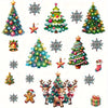 Christmas Cheer Wall Decals - Removable PVC Stickers with Tree, Reindeer & Snowflakes for Living Room and Bedroom Decor