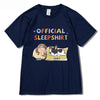Cute Cartoon Printed Loose All-match Summer Round Neck Niche Pure Cotton Top T-shirt With Short Sleeves