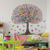 A set of 4pcs 11.81*35.43inch*4pcs hand-painted creative large butterfly floral tree background wall stickers for bedroom, living room decoration wall stickers, self-adhesive removable wall stickers MS8771-KL