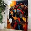 1pc, Framed, Abstract Black People Wall Art, Black People Canvas Print Painting, Modern Art, For Living Room Bedroom Hallway Wall Decoration, 11.8*15.7 Inches, Ready To Hang