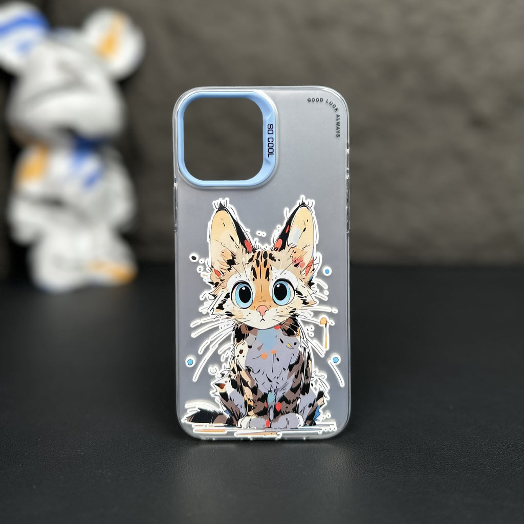 Personalized Silver Cat Phone Case