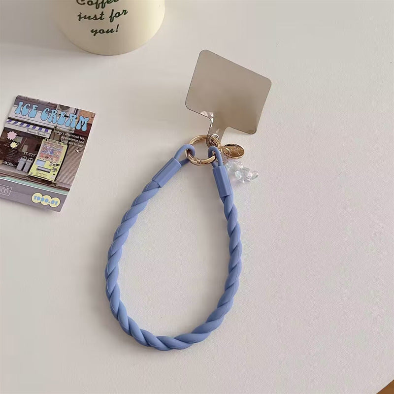 Short Mobile Phone Lanyard Luminous Bear Pendant Clip Anti-lost Wrist Strap Ornaments Universal Phone Pendant Portable Women