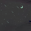 Fluorescent Meteor & Moon Wall Decal - Removable PVC Sticker for Bedroom, Living Room, Bathroom, Kitchen, and Playroom Decor