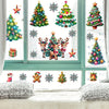 Christmas Cheer Wall Decals - Removable PVC Stickers with Tree, Reindeer & Snowflakes for Living Room and Bedroom Decor