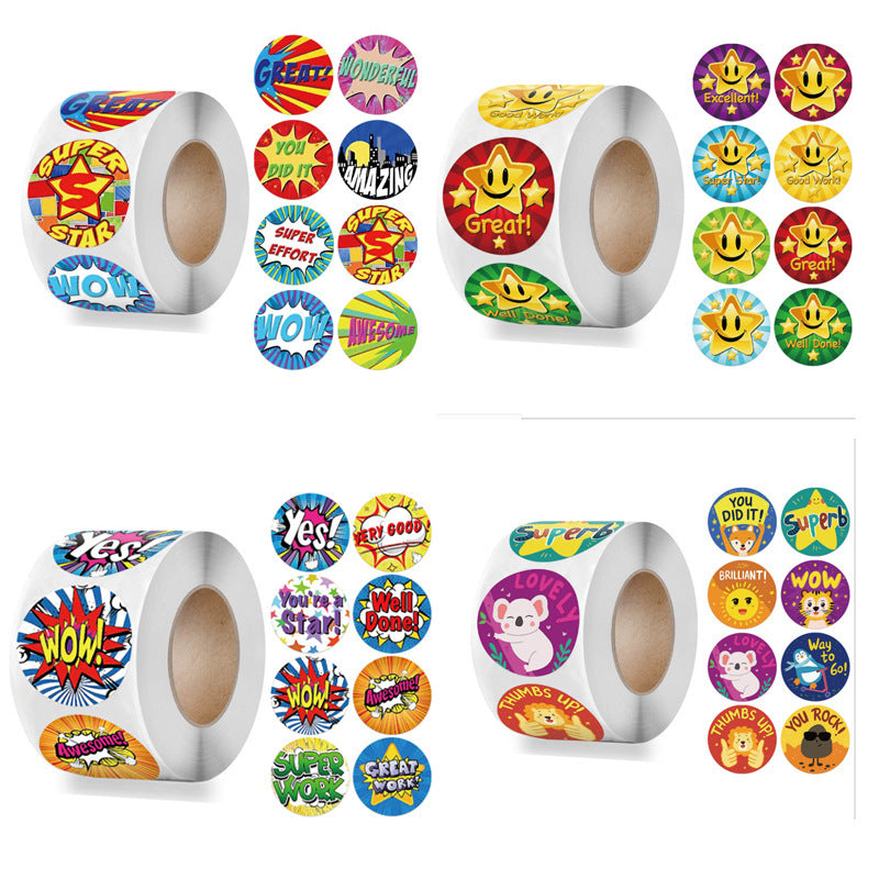 Cute Self-adhesive Roll Sticker Label