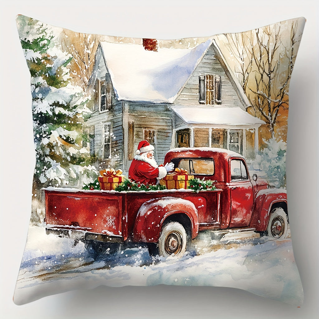 Christmas pillows - Christmas Pillows - Contemporary Printed Designs - Deck Your Halls in Delight