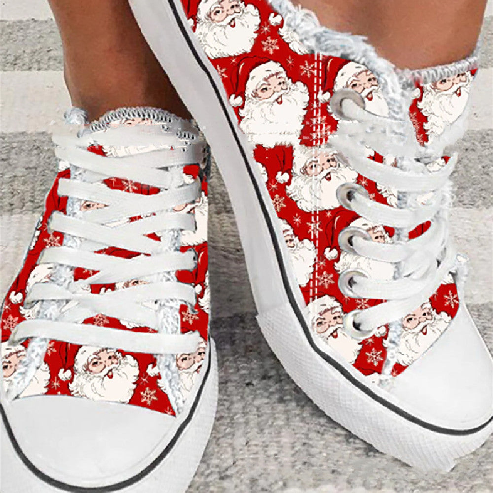 Santa Claus Printed Casual Shoes